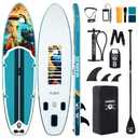 SKADDLES 106 Portable Inflatable Stand Up Paddle Board (SUP) for Adults and Youth with Non-Slip Deck Complete Accessories Kit, Perfect for Fishing, Yoga, Fitness & Family Fun (TropiNest)