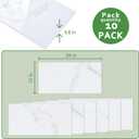 10-Sheet Subway Peel and Stick Backsplash, 12" x 24" Glossy Carrara White Acrylic Self Adhesive Waterproof Wall Stickers, Stick on Tiles for Kitchen Bathroom Shower