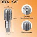 DECKRKAT 1" NPT Pipe Tap, Precision Carbon Steel NPT Tap Set for Clean Accurate Threads, 1" NPT Tap, Perfect for Plumbers Mechanics DIYers, with Durable Plastic Case.