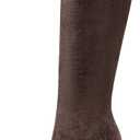 NEWBELLA Women's Suede Knee-High Boots - Sleek Design Stiletto Heel Boots for Daily Wear, Halloween, Christmas, Brown 7.5