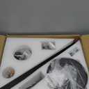 52 Inch Black Ceiling Fans with Lights, RGB Ceiling Fan with Remote and App,Flush Mount Low Profile, Dimmable 35W LED, Reversible, Smart Ceiling Fan for Bedroom Nursery Living Room Apartment