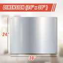 30" x 24" Backsplash for Kitchen Wall Stove Backsplash Protector with Ultra Flat and Flushed Metal Backs plash for Panel Stainless Steel (1)