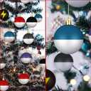 24 Pcs 2.4 Inch Christmas Tree Ball Ornaments Cartoon Hanging Ornaments Plastic Christmas Winter Balls Decor for Xmas Trees Holiday Party Favors Home Decor(Lightning)