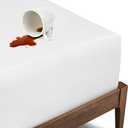 Bioweaves Organic Waterproof Mattress Protector  GOTS Certified Organic Cotton Twin Mattress Cover with Breathable Piqu Weave top Layer  20 Inch Deep Pocket, White