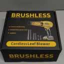 Electric Cordless Leaf Blower for DeWALT 20V Battery, 580,000 RPM Brushless Turbo Jet Blower with 3 Nozzles, Handheld Blower for Patio, Garden, Yard, Leaves, Dust, Garage & Snow Cleaning (Not Battery)