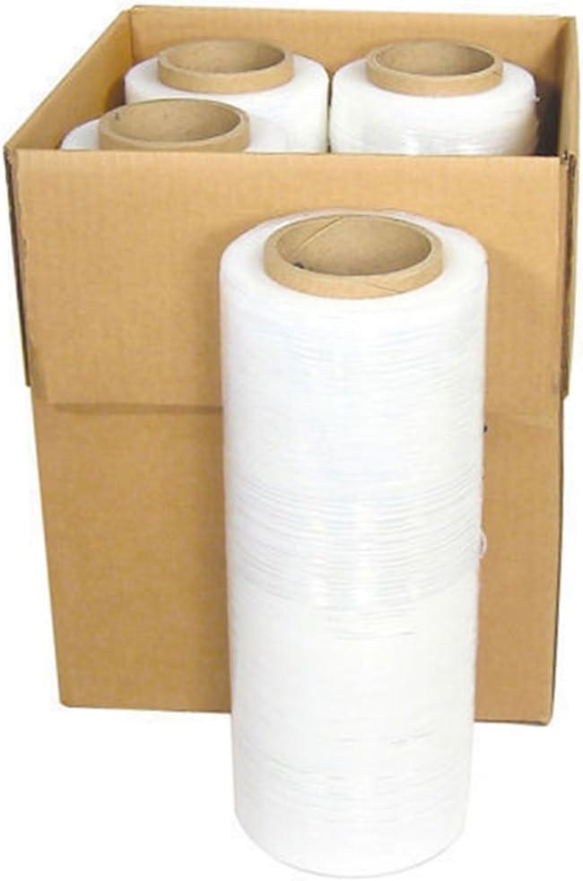 4 Rolls 18" x 6000 SQ FEET 80 Gauge Pallet Wrap Stretch Film Shrink Hand Wrap 1500' 4 Rolls