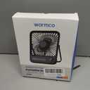 Warmco 10000mAh Portable Travel Fan 7-inch, Up to 24H Runtime, Ultra-thin Quiet Rechargeable Battery Powered Desk Fan with Digital Display for Camping, Office, Bedroom, Cruise Essentials