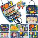 Busy Book for Toddlers 1-3, Montessori Toys Busy Board for 1 2 3 4 Year Old Boy Girl Birthday Gift Educational Learning Quiet Activity Book Airplane Car Travel Toys for Tollders Kids 1-3