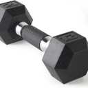 CAP Barbell Coated Dumbbell Weights with Padded Grip, Single, 12 LBS