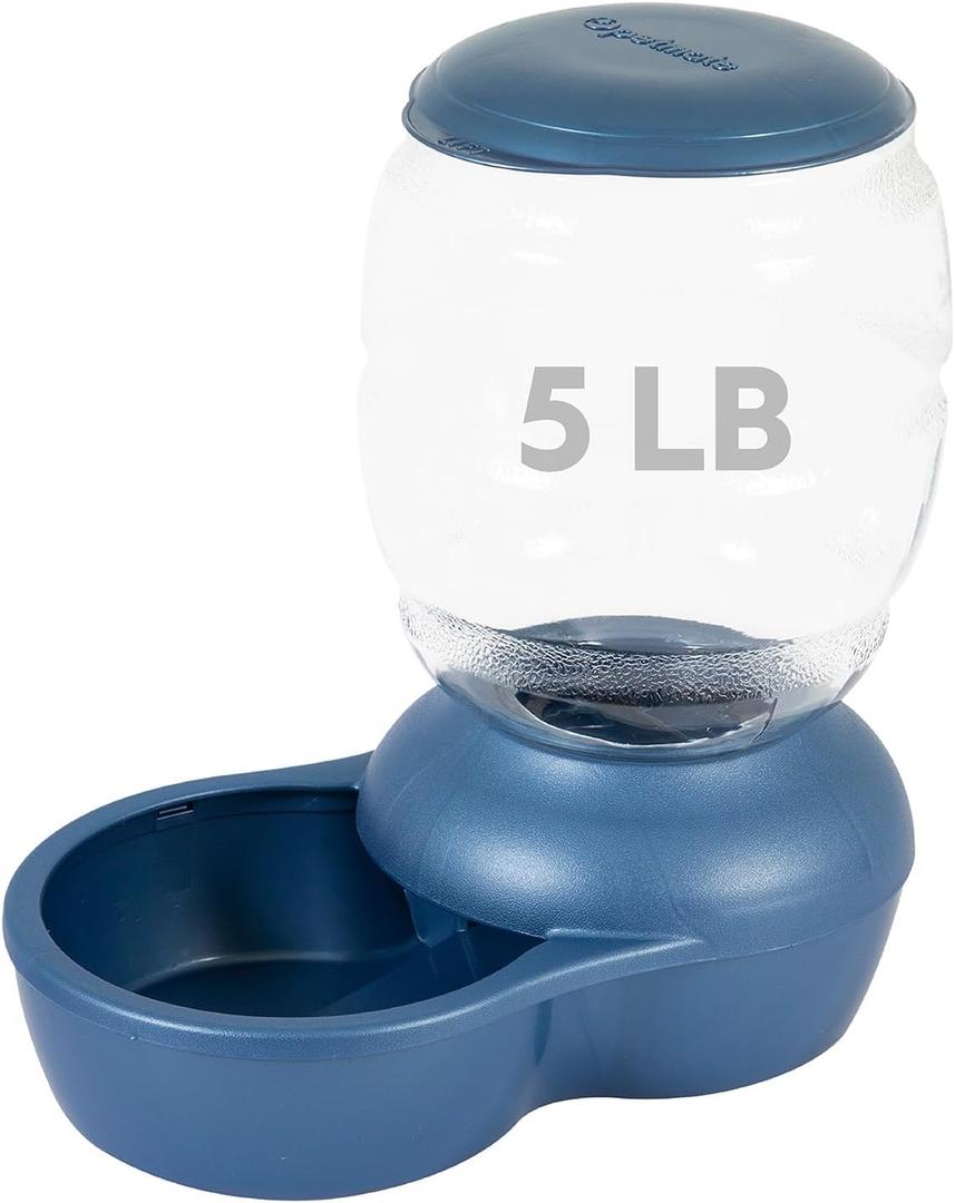 Petmate Replendish Gravity Feeder, 5 lb, Blue, Made in USA (Pearl Peacock Blue) Petmate Replendish Gravity Feeder, 5 lb, Blue, Made in USA (Pearl Peacock Blue)