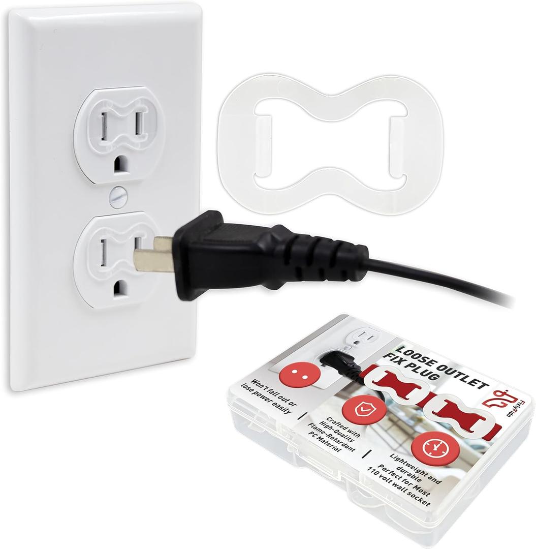 15-Pack Loose Outlet Fix Plug - Ensure Secure Connection for Power Plugs - Socket Extender Prevents Loose Socket Issues - Easily Fix Loose Outlets - Won't Fall Out or Cut Off Electricity