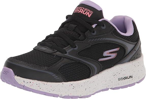 Skechers Women's CONSISTENT Sneaker, Black/Lavender, Size 8 