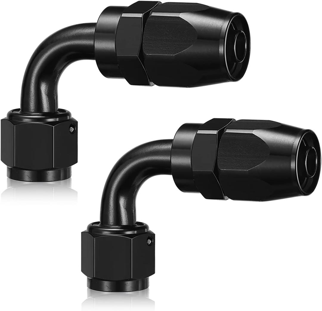 6AN 90 Degree Swivel Hose End Fitting Aluminum Seal AN Hose End Fitting for Braided Fuel Line
