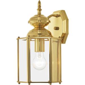 Livex Lighting 2007-02 Outdoor Wall Lantern, Polished Brass