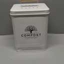 PERFNIQUE Kitchen Compost Bin, 1.7 Gallon Countertop Compost Bin with Lid, Indoor Compost Bin Includes 2 Carbon Filters, Small Compost Bucket, Food Waste Bin for Kitchen with Trash Bags (Cream White)