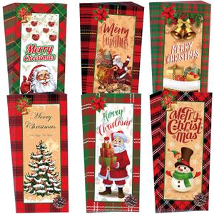 150 Pcs Christmas Money Envelopes Christmas Currency Envelopes for Cash Snowman Santa Buffalo Plaid Xmas Money Cash Greeting Card Holder for Cards Tips Coins Presents Gift Company Bonuses 2.8 x 6.5"