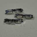 OPULIZE SEE Reading Glasses with Blue Light Blocking for Women Men, Narrow Frame with Spring Hinges (3-pack Black / Brown / Blue)