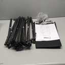 Furologee Clothes Racks for Hanging Clothes, Portable Rolling Garment Rack, Sturdy Metal Freestanding Cloths Racks with Wheels, Double Rods Wardrobe Rack for Bedroom Laundry Living Room (Black)