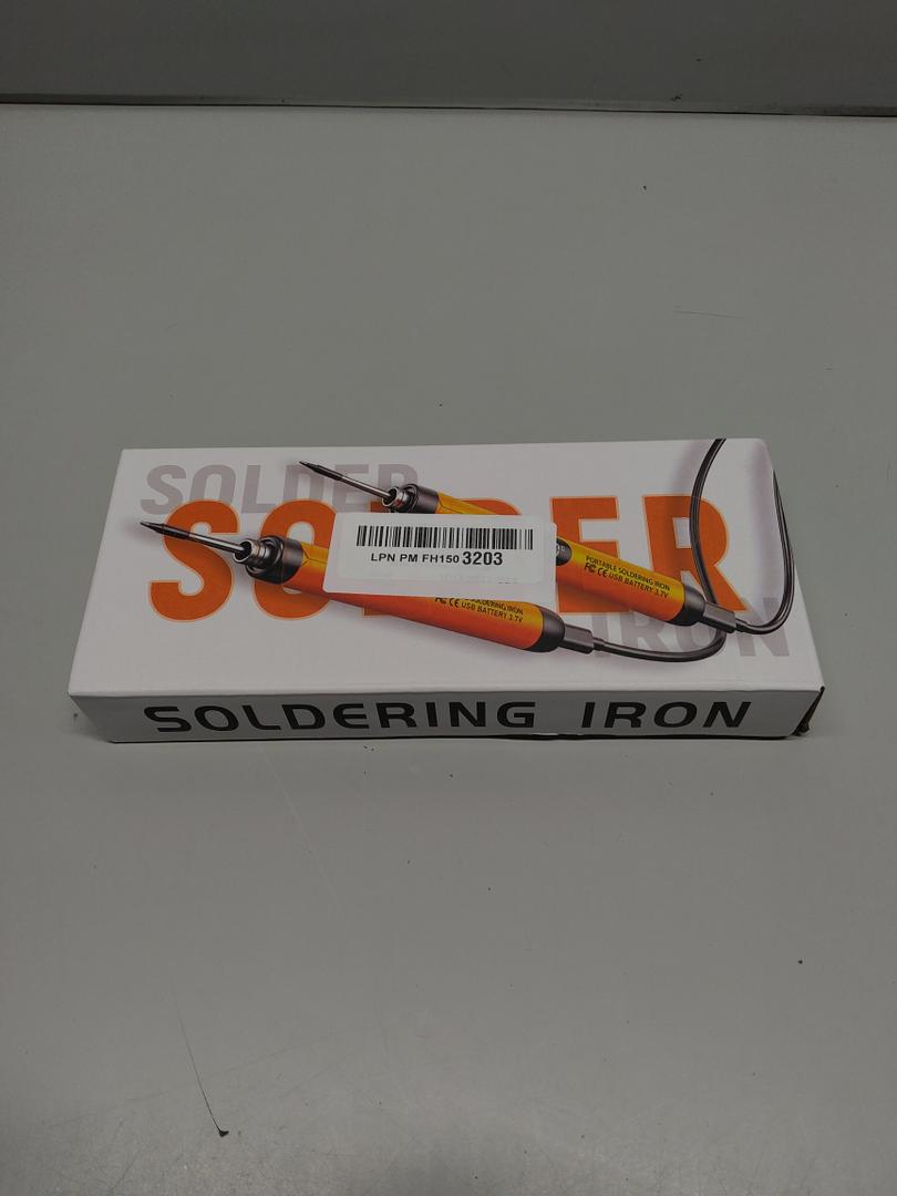 Cordless USB Rechargeable Portable Soldering Iron, 3-speed Temperature Adjustable, Heating Core, Soldering Iron Cord, Rosin, Soldering Iron Stand, Storage Case Gray