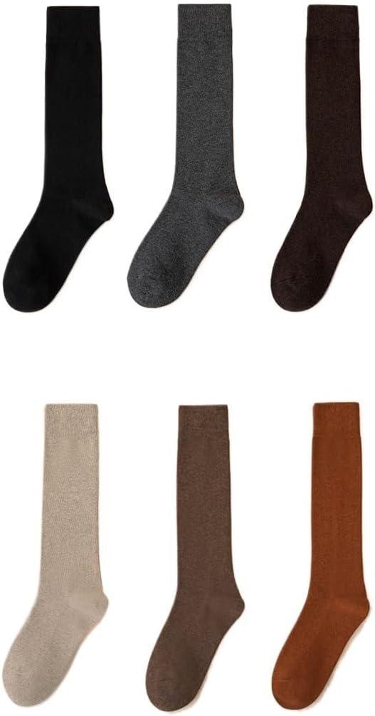 Socks for Calf Spring and Autumn Warmth Medium Tube Cotton High Women