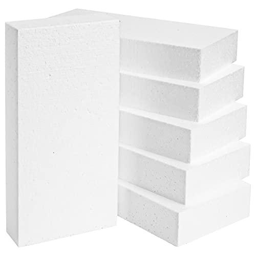 Juvale Rectangle Foam Blocks for Crafts, Floral Arrangements, DIY School Projects (12 x 6 x 2 Inch) 6 Pack Floral Foam