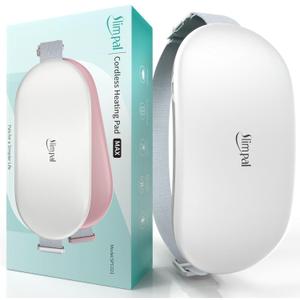 Slimpal Heating Pad for Period Cramps, Plus-Sized Portable Electric Heating Pad, Menstrual Cordless Heat Belt Back, Belly, Waist Pain Relief, Long-Lasting Battery, Gift for Her Girl Women Wife, Beige (Large)