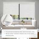 Cordless Blackout Roller Shades Blinds for Windows Free-Stop,Pull Down Room Darkening with Valance,Thermal Insulated Woven Fabric Window Door Blinds for Home,Office,Linen 31" W x 72" L