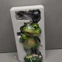 Outdoor Frog Garden Decor: 11'' Yard Decoration with Solar Lantern Funny Frog Statue Gifts for Women Mother's Day Housewarming Gift
