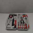 Apollo Tools Original 39 Piece General Household Tool Set in Toolbox Storage Case with Essential Hand Tools for Everyday Home Repairs, DIY and Crafts Red/Black - DT9706 (39-Piece (with Slip Joint Pliers + Scissors))