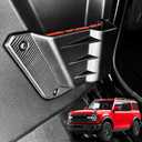 2PCS Rear Door Storage Pockets Compatible for Ford Bronco Accessories 2025,Side Organizer Box Fit Bronco 4-Door 2021 2022 2023 2024,Interior Storage Expansion Organizer Accessory,2PCS Black