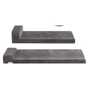 Tiita Folding Sofa Bed for Kids, Toddler Fold Out Couch Beds with Removable Cover, Kids Futon Sleeper Chair Folding Bed Mattress for Children Room, Living Room, Guest Room,Grey