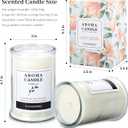 Premium Vanilla Soy Wax Jar Candle,80 Hours Long Lasting Candles 12 oz