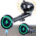 Coolpow for MagSafe Car Mount ChargerUltra Magnet Magnetic Phone Holders for Your Car Charger Magnetic Wireless Car Phone Holder Charger Car Accessories Gifts for Mothers Day for iPhone 17 16 15 14 (Black)