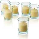 French Vanilla Scented Candles - Set of 12 Scented Votive Candles - 10 Hour Burn Time - Made in The USA