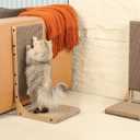Zakkart 2-Pack Cat Scratching Board, 25.6'' Tall Cardboard L Shape Vertical Cat Scratchers for Indoor Cats, Cat Scratching Post for Wall and Couch, Large