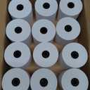Bright White 3" x 150' 1-Ply Bond Receipt Paper Rolls (12 Rolls) (12 Rolls)