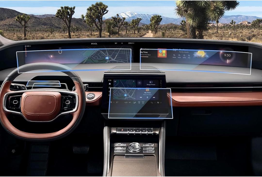 CDEFG 5Pcs for 2024 2025 2026 Lincoln Nautilus Screen Protector Tempered Glass for 2024-2026 Lincoln Nautilus Accessories 11.1" Navigation Display & Dashboard Dual Displays & Instrument Panel