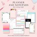 2 x Bliss Collections Monthly Planning Pad, To Do List Notebook - Undated Tear-Off Sheets Notepad - Work Calendar, Organizer, Scheduler for Goals, Tasks - Get Stuff Done, 12" x 18", 18 Sheets
