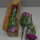 Artificial Flowers Fake Plants for Outdoors Spring Decoration, 13Bundles Silk Realistic UV Resistant Faux Flowers for Outside Planter Porch Yard Patio Garden Home Indoor, Purple