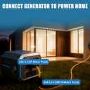 NEMA 5-15P to L14-30R Generator Adapter Cord, Heavy Duty 10AWG Power Extension Cable, ETL Listed Twist Lock Plug, Household 15Amp 3Prong Male to 30Amp 4Prong Locking Female