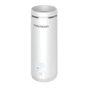 Baby Brezza Superfast Portable Baby Bottle Warmer  67% Faster - Travel Breastmilk Warmer and Formula Warmer - Safe, Even Heating - Up to 9oz - No Adapters, White