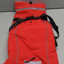 Winter Dog Coat Warm Dog Jacket Vest Waterproof Puffer Fleece Snowsuit Adjustable Buckle Leash Hole Reflective Cold Weather Parka for Small Medium Large Dogs Girl Boy  Red XL