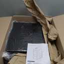 Fixwal Night Stand with Charging Station, LED Nightstand with Fabric Drawers, End Table with PU Finish, Bed Side Table, Rustic Brown (27.6"H (3 drawers))