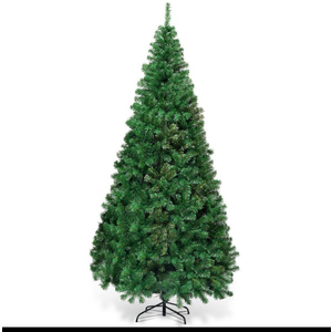 7 ft. Green PVC Hinged Xmas Pine Artificial Christmas Tree