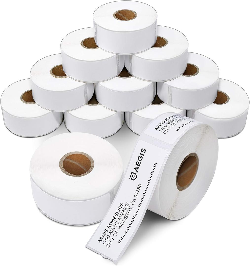 Aegis Adhesives - 2 1/4" x 1 1/4" Direct Thermal Labels, 4 Rolls