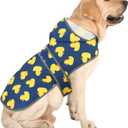 Dog Raincoat for Large Dogs Waterproof Jacket Hooded Rain Coats with Reflective Strips Leash Hole & Poncho Adjustable Fit (Duck, XL)