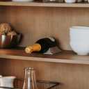 | The Tiny countertop Wine Rack That Also fits in The Refrigerator (Natural Silver)