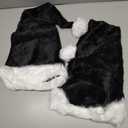 Black Santa Hats – 2-Pack Holiday Costume Caps