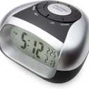Loud Talking Alarm Clock with Time and Temperature - for Low Vision or Blind (Gray) (Gray)