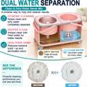 Easy-Rinse Spin Mop Bucket Gen 2, Clean/Dirty Water Separation,Pink